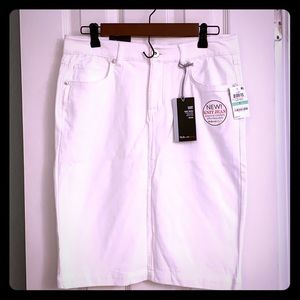 Style & Co. White Denim Skirt